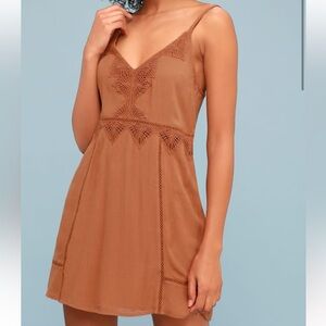 Amuse Society Beach Luxe Rust Dress